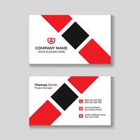 Professional creative modern red and black business card design template vector