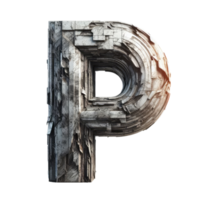 AI generated Isolated 3D Letter on a Clear PNG Canva