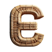 AI generated Isolated 3D Letter on a Clear PNG Canva