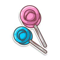 Sweet candy doodle hand draw illustration vector