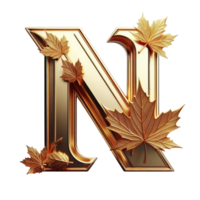 AI generated Isolated 3D Letter on a Clear PNG Canva