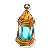 Hand draw islamic lantern for ramadhan kareem vector