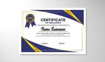 Certificate template with professional clean design. Vector illustration. Certificate of achievement abstract geometric texture decoration