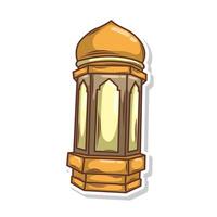 Hand draw islamic lantern for ramadhan kareem vector