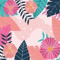 Flat design abstract floral background vector