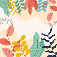 Flat design abstract floral background vector