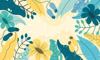 Flat design abstract floral background vector