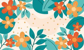 floral bacground flat design template vector