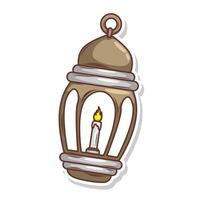 Hand draw islamic lantern for ramadhan kareem vector