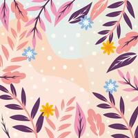 Flat design abstract floral background vector