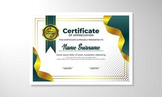 Modern Certificate Template Vector Design