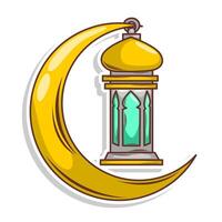 Hand draw islamic lantern for ramadhan kareem vector