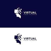 virtual reality logo design Icon Brand Identity Sign Symbol vector