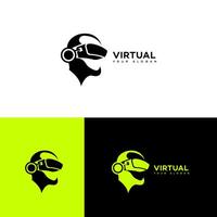 virtual realidad logo diseño icono marca identidad firmar símbolo vector