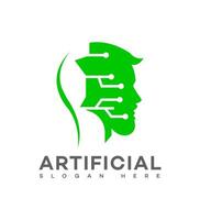 artificial inteligencia logo icono marca identidad firmar símbolo vector