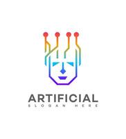 artificial inteligencia logo icono marca identidad firmar símbolo vector