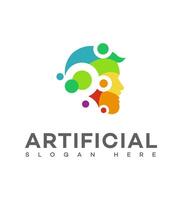 artificial inteligencia logo icono marca identidad firmar símbolo vector