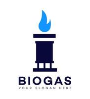 biogás logo icono marca identidad firmar símbolo vector