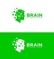 brain tech logo Icon Brand Identity Sign Symbol vector