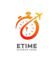 time travel logo Icon Brand Identity Sign Symbol vector