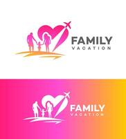 familia vacaciones logo icono marca identidad firmar símbolo vector