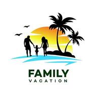 familia vacaciones logo icono marca identidad firmar símbolo vector