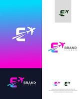 e travel logo Icon Brand Identity Sign Symbol vector