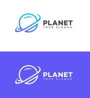 planeta logo icono marca identidad firmar símbolo vector