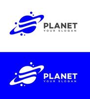 planeta logo icono marca identidad firmar símbolo vector