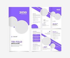 Trifold brochure template design vector