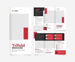 Trifold brochure template design vector