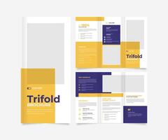 Trifold brochure template design vector