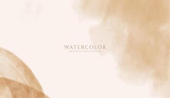 Abstract horizontal watercolor background. Neutral light colored empty space background illustration vector