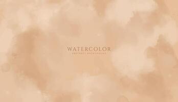 Abstract horizontal watercolor background. Brown neutral light colored empty space background illustration vector