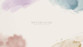 Abstract horizontal watercolor background. Neutral light colored empty space background illustration vector