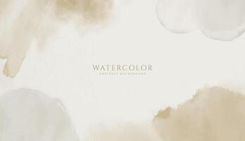 Abstract horizontal watercolor background. Brown neutral light colored empty space background illustration vector