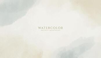 Abstract horizontal watercolor background. Brown neutral light colored empty space background illustration vector