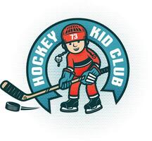 Logo of the children hockey club vector