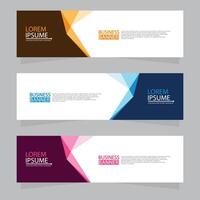 Vector abstract design web banner template. Web Design Elements - Header Design. Abstract geometric web banner template on grey background.