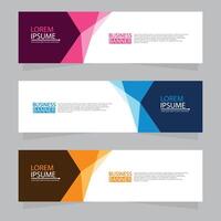 Vector abstract design web banner template. Web Design Elements - Header Design. Abstract geometric web banner template on grey background.