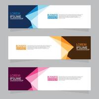 Vector abstract design web banner template. Web Design Elements - Header Design. Abstract geometric web banner template on grey background.