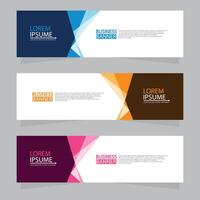 Vector abstract design web banner template. Web Design Elements - Header Design. Abstract geometric web banner template on grey background.