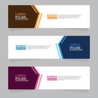 Vector abstract design web banner template. Web Design Elements - Header Design. Abstract geometric web banner template on grey background.