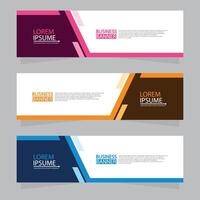 Vector abstract design web banner template. Web Design Elements - Header Design. Abstract geometric web banner template on grey background.