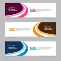 Vector abstract design web banner template. Web Design Elements - Header Design. Abstract geometric web banner template on grey background.