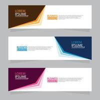 Vector abstract design web banner template. Web Design Elements - Header Design. Abstract geometric web banner template on grey background.