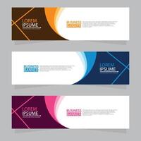 Vector abstract design web banner template. Web Design Elements - Header Design. Abstract geometric web banner template on grey background.