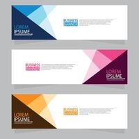 Vector abstract design web banner template. Web Design Elements - Header Design. Abstract geometric web banner template on grey background.