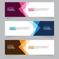 Vector abstract design web banner template. Web Design Elements - Header Design. Abstract geometric web banner template on grey background.