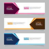 Vector abstract design web banner template. Web Design Elements - Header Design. Abstract geometric web banner template on grey background.